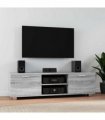 vidaXL TV Cabinet Grey Sonoma 140x40.5x35 cm Engineered Wood