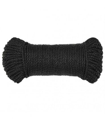 vidaXL Work Rope Black 8 mm 250 m Polypropylene