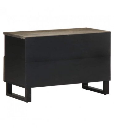 vidaXL TV Cabinet Black 70x33x46 cm Solid Wood Mango