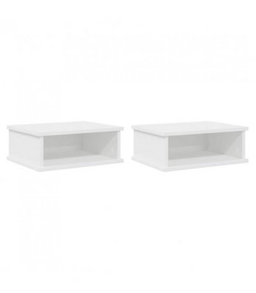 vidaXL Bedside Table 2 pcs White 40 x 31 x 15 cm Engineered Wood