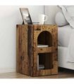 vidaXL Bedside Table ELST 2 pcs Old Wood 29.5 x 33.5 x 50 cm