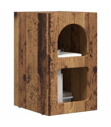 vidaXL Bedside Table ELST 2 pcs Old Wood 29.5 x 33.5 x 50 cm