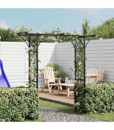 vidaXL Garden Arch | Black | Iron | 200 x 52 x 204 cm | Durable | Garden Arch