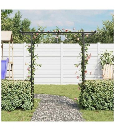 vidaXL Garden Arch | Black | Iron | 200 x 52 x 204 cm | Durable | Garden Arch