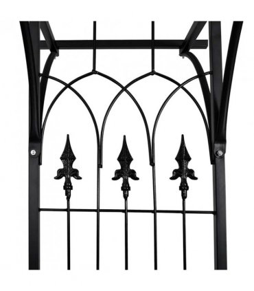 vidaXL Garden Arch | Black | Iron | 200 x 52 x 204 cm | Durable | Garden Arch