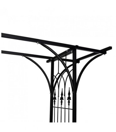vidaXL Garden Arch | Black | Iron | 200 x 52 x 204 cm | Durable | Garden Arch