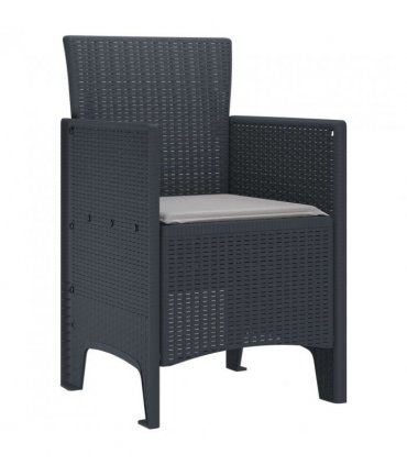 vidaXL Garden Chair 4 pcs Anthracite 53 x 49 x 85 cm Polypropylene