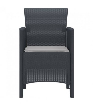 vidaXL Garden Chair 4 pcs Anthracite 53 x 49 x 85 cm Polypropylene