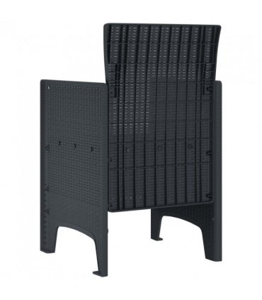 vidaXL Garden Chair 4 pcs Anthracite 53 x 49 x 85 cm Polypropylene