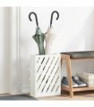 vidaXL Rain Umbrella Stand White 28 x 12 x 41 cm Steel