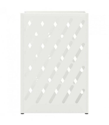 vidaXL Rain Umbrella Stand White 28 x 12 x 41 cm Steel