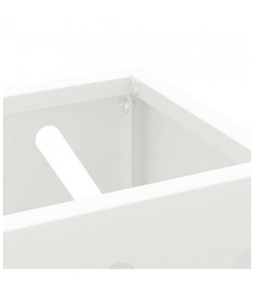vidaXL Rain Umbrella Stand White 28 x 12 x 41 cm Steel