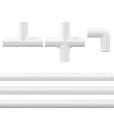 vidaXL PVC Pipe 29 pcs White PP and PE
