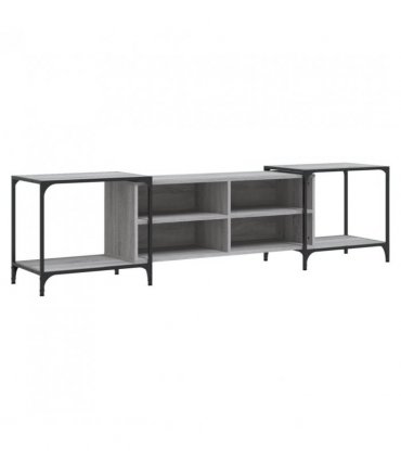 vidaXL TV Cabinet Grey Sonoma 203x37x50 cm Engineered Wood