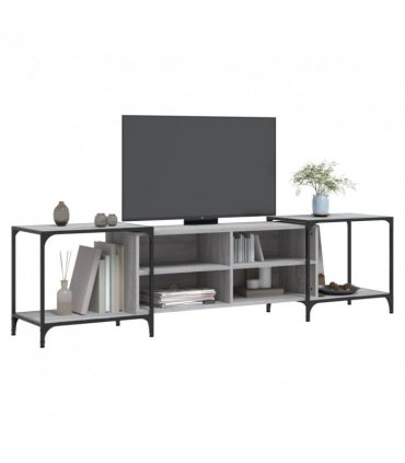 vidaXL TV Cabinet Grey Sonoma 203x37x50 cm Engineered Wood