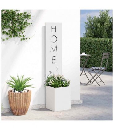 vidaXL Garden Privacy Screen White 32 x 32 x 150 cm Cold-rolled steel