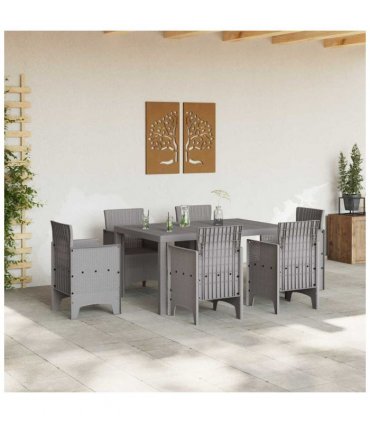 vidaXL Garden Table Light Grey 150 x 100 x 73 cm Poly Rattan
