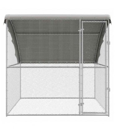 vidaXL Chicken Cage Silver 2 x 2 x 2 m Galvanised Steel