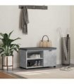 vidaXL Hall Bench with Cushion with Door Concrete Grey 80 x 38 x 46 cm