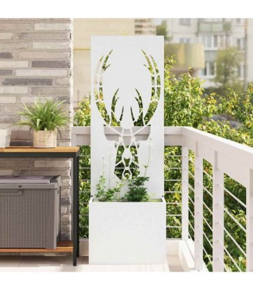 vidaXL Garden Privacy Screen White 50 x 150 cm Cold-rolled steel