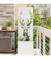 vidaXL Garden Privacy Screen White 50 x 150 cm Cold-rolled steel