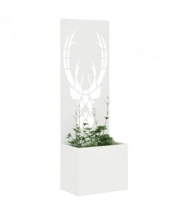 vidaXL Garden Privacy Screen White 50 x 150 cm Cold-rolled steel