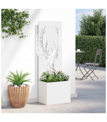 vidaXL Garden Privacy Screen White 50 x 150 cm Cold-rolled steel