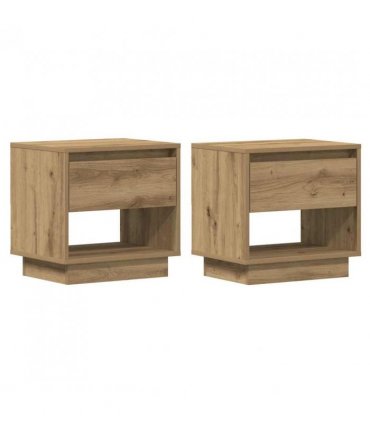 vidaXL Nightstand 2 pcs Artisan Oak 45 x 34 x 44 cm Engineered Wood
