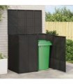 vidaXL Box Garbage Bin Box 2 pcs Black 130 x 80 x 115 cm Polyethylene
