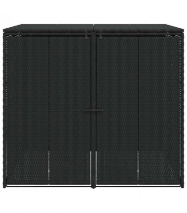 vidaXL Box Garbage Bin Box 2 pcs Black 130 x 80 x 115 cm Polyethylene