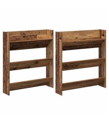 vidaXL Shoe Cabinet 2 pcs Old wood 84 x 18 x 90 cm Engineered Wood