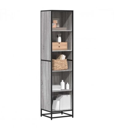 vidaXL Book Cabinet Grey Sonoma 40x35x170.5 cm Engineered Wood