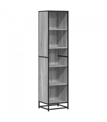 vidaXL Book Cabinet Grey Sonoma 40x35x170.5 cm Engineered Wood