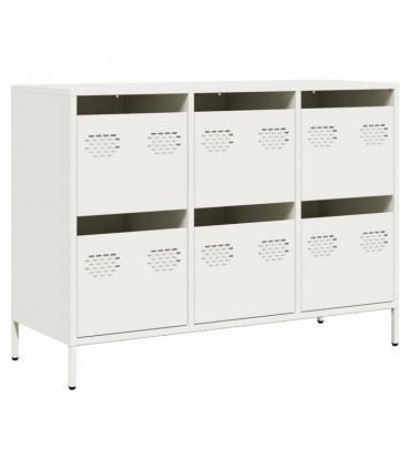 vidaXL Sideboard White 101.5x39x73.5 cm Cold-rolled Steel