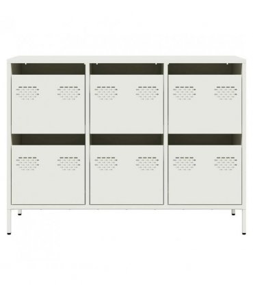 vidaXL Sideboard White 101.5x39x73.5 cm Cold-rolled Steel