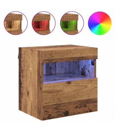 vidaXL TV Wall Cabinet Old Wood 40 x 30 x 40 cm Engineered Wood