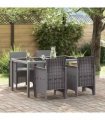 vidaXL Garden Chair 4 pcs Light Grey 53 x 49 x 85 cm Polypropylene