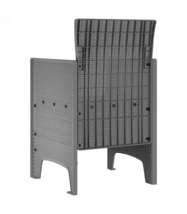 vidaXL Garden Chair 4 pcs Light Grey 53 x 49 x 85 cm Polypropylene
