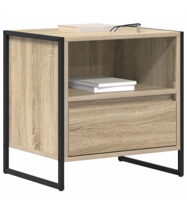 vidaXL Bedside Table Sonoma 50 x 39.5 x 50 cm Engineered Wood