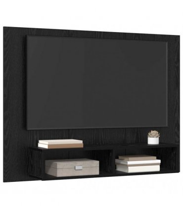 vidaXL TV Cabinet Set Black Oak 120 x 23.5 x 90 cm Engineered Wood