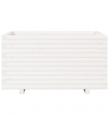vidaXL Garden Planter White 90x60x49.5 cm Solid Wood Pine