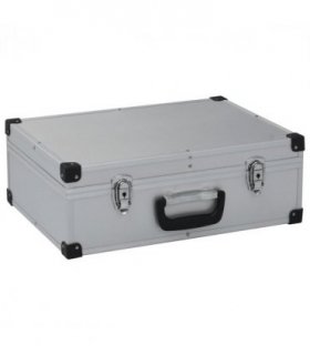 vidaXL Tool Suitcase 46x33x16 cm Silver Aluminium