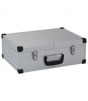 vidaXL Tool Suitcase 46x33x16 cm Silver Aluminium
