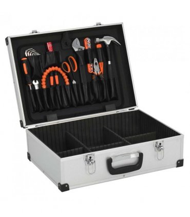 vidaXL Tool Suitcase 46x33x16 cm Silver Aluminium