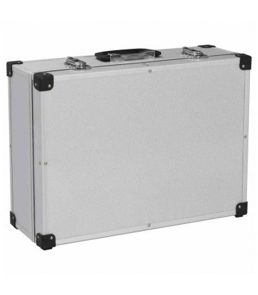 vidaXL Tool Suitcase 46x33x16 cm Silver Aluminium