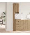 vidaXL Kitchen Sideboard with Drawer Artisan Oak 32 x 50 x 180 cm