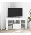 vidaXL Corner LED TV Cabinet High gloss White 100 x 40 x 50 cm