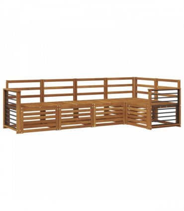 vidaXL Sofa Sets 5 pcs Natural Solid Acacia Wood