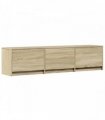 vidaXL TV Cabinet with LED Sonoma 165 x 34 x 40 cm Engineered Wood
