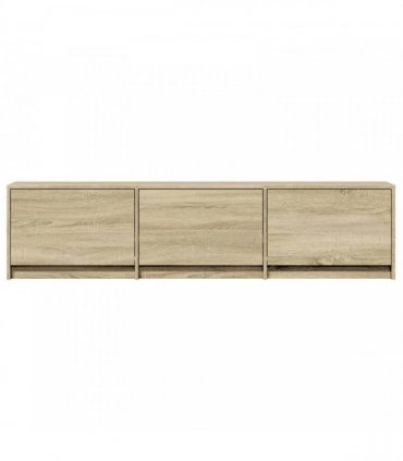 vidaXL TV Cabinet with LED Sonoma 165 x 34 x 40 cm Engineered Wood